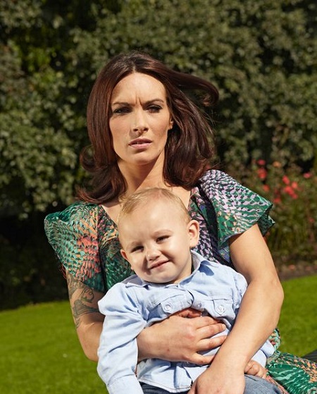 Sarah Aspin With Her Son, Jack Fielder-Civil